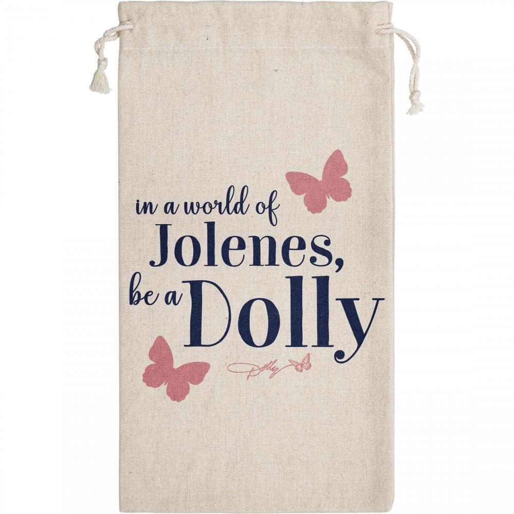 12 pc Bulk Dolly Parton Canvas "Be A Dolly" Canvas Wine Gift Bag