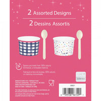 48ct Bulk Dolly Parton Paper Dessert Cups With Wooden Spoons