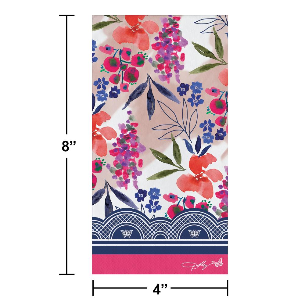 192ct Bulk Dolly Parton Celebrate Floral 2 Ply Guest Towels