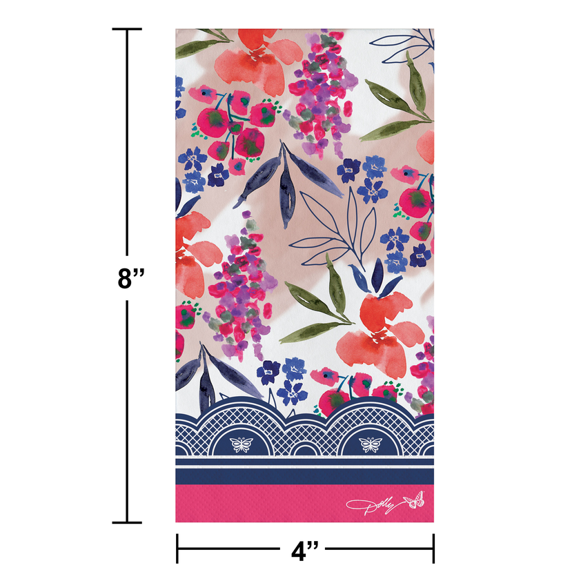 192ct Bulk Dolly Parton Celebrate Floral 2 Ply Guest Towels