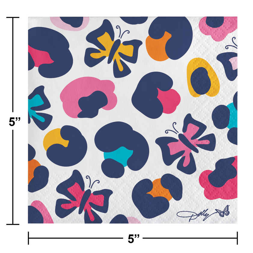 192ct Bulk Dolly Parton There'll Always Be Music 2 Ply Beverage Napkins