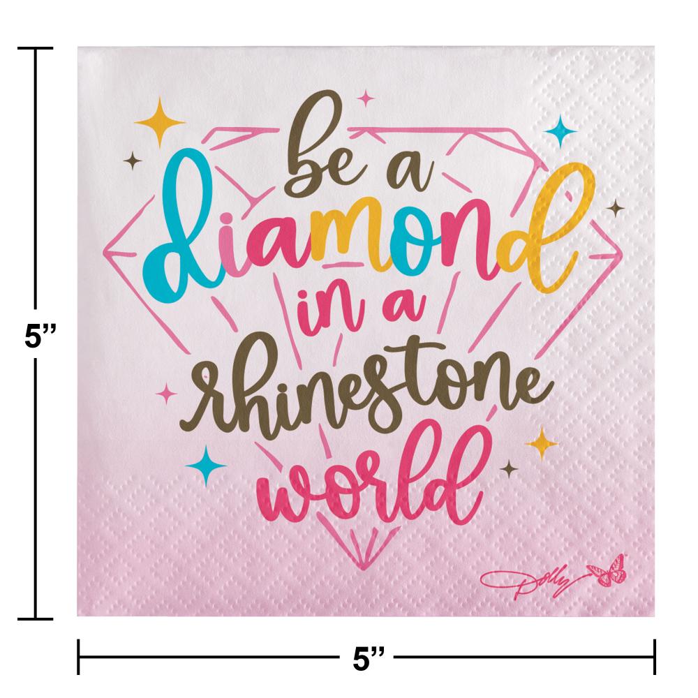 192ct Bulk Dolly Parton What Would Dolly Do? 2 Ply Beverage Napkins