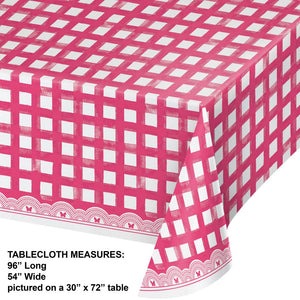 Dolly Parton Pink Gingham Paper Tablecloth (1/Pkg)