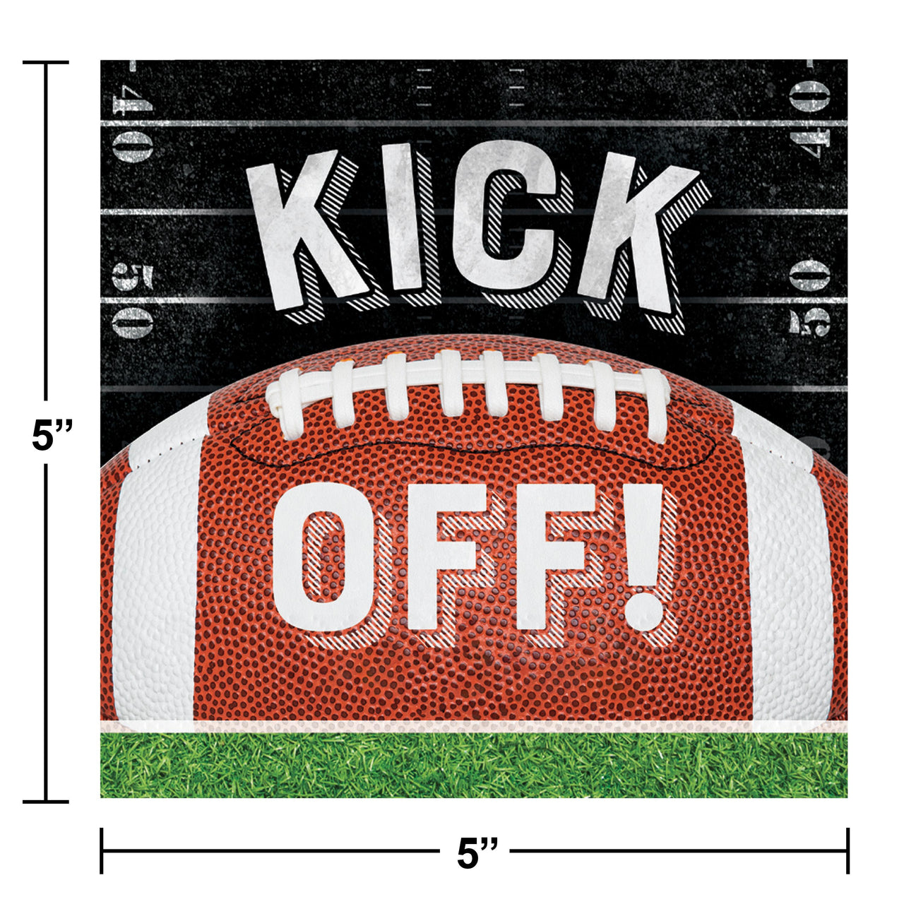 Bulk Case of Football Kick Off Beverage Napkin