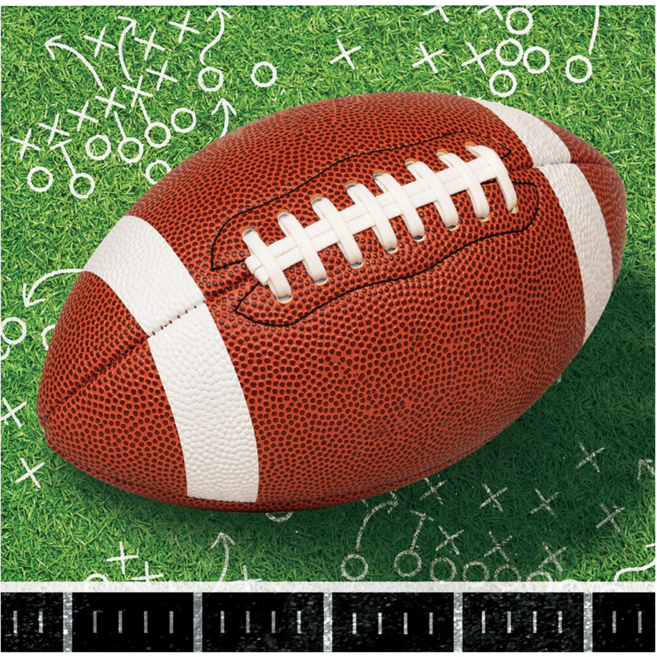 192 pc Bulk Football Kick Off Beverage 2Ply Napkin