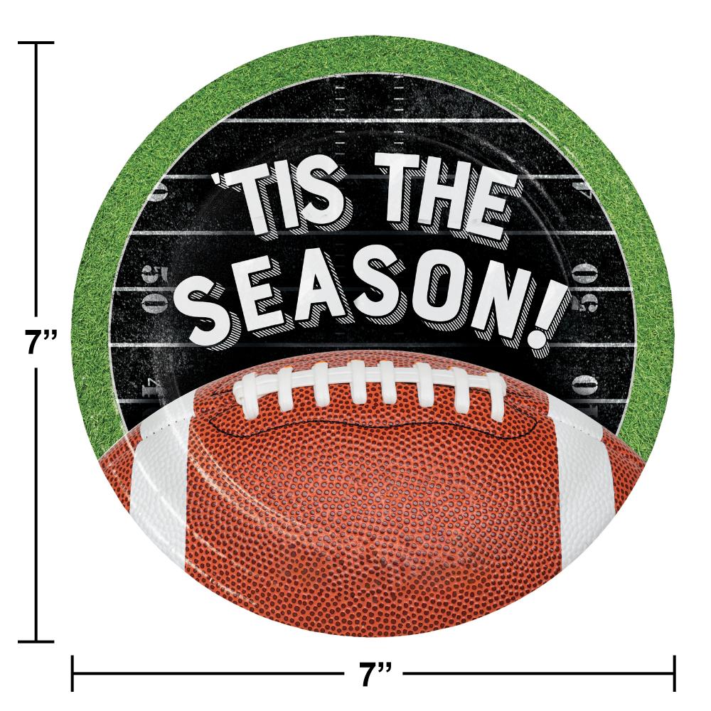 Bulk Case of Football Tis the Season 6.75 Inch Dessert Plate