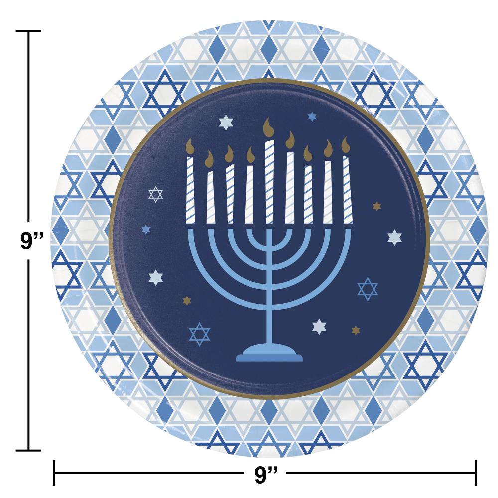 Hanukkah Celebration Dinner Plate by Creative Converting