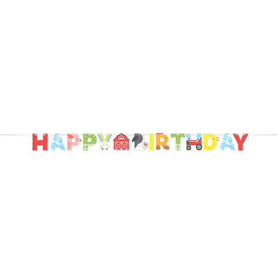 6 pc Bulk Farm Animals Letter Banner w/ Ribbon
