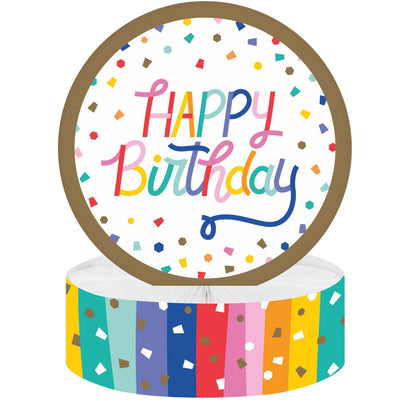 6 pc Bulk Birthday Confetti Honeycomb Centerpiece
