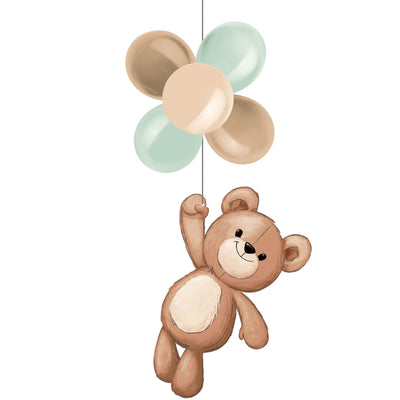 6 pc Bulk Teddy Bear Hanging Decor w/ Latex