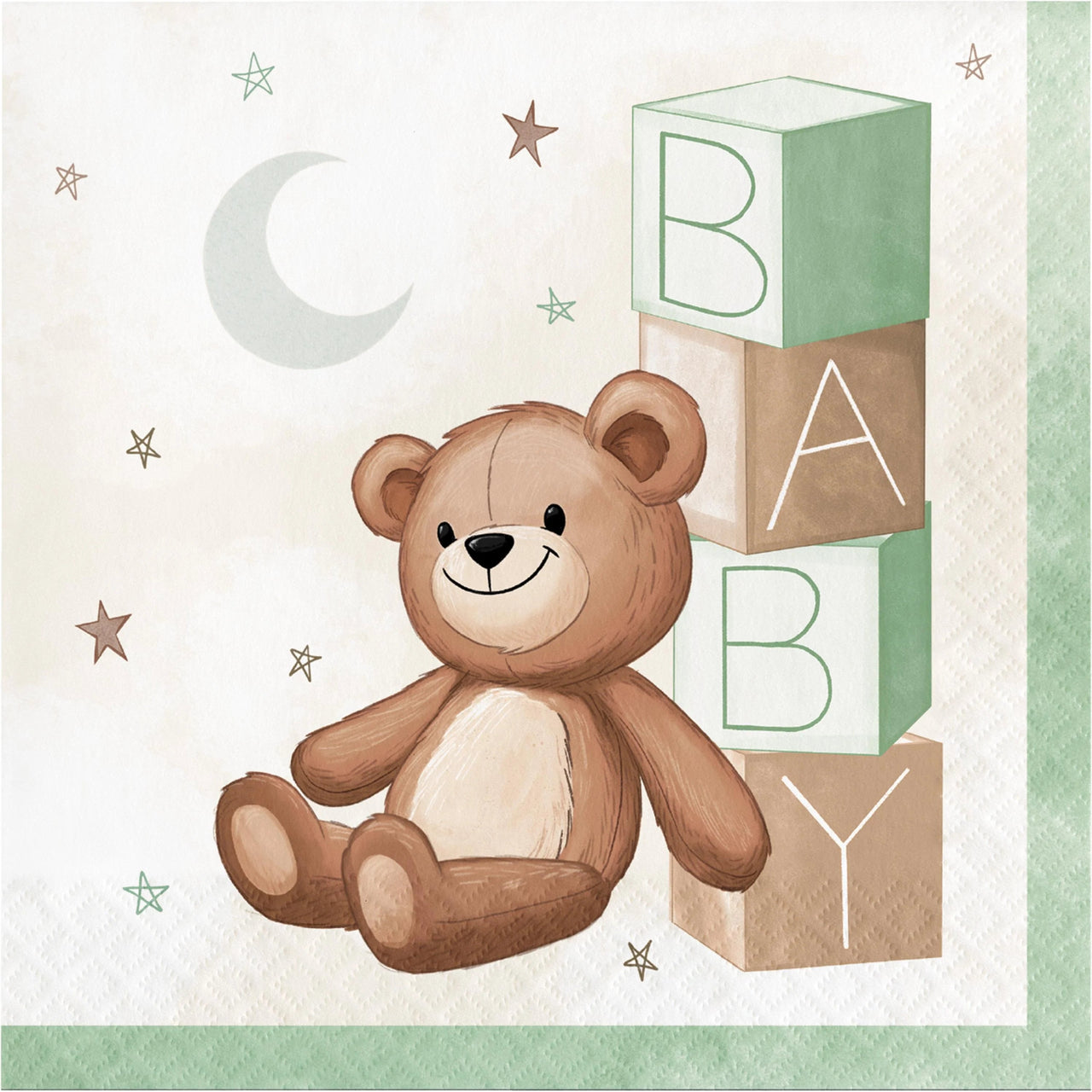 192 pc Bulk Teddy Bear 2Ply Luncheon Napkin