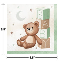 Teddy Bear 2Ply Luncheon Napkin (16/Pkg)