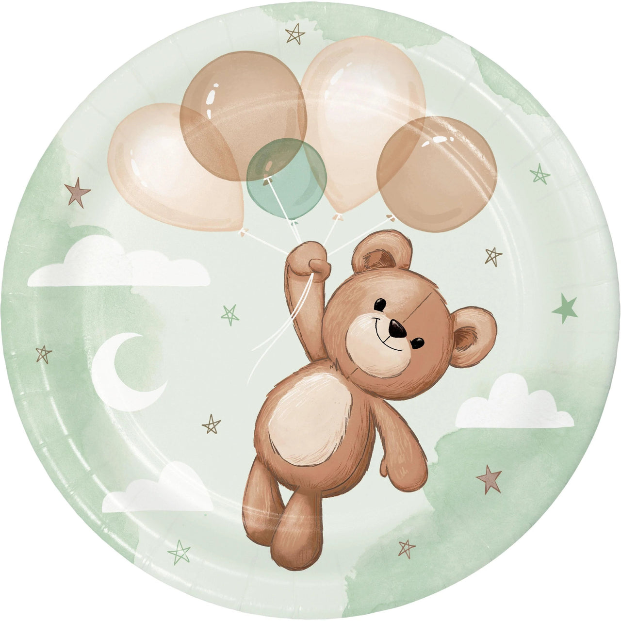 96 pc Bulk Teddy Bear 6.75 Inch Dessert Plate