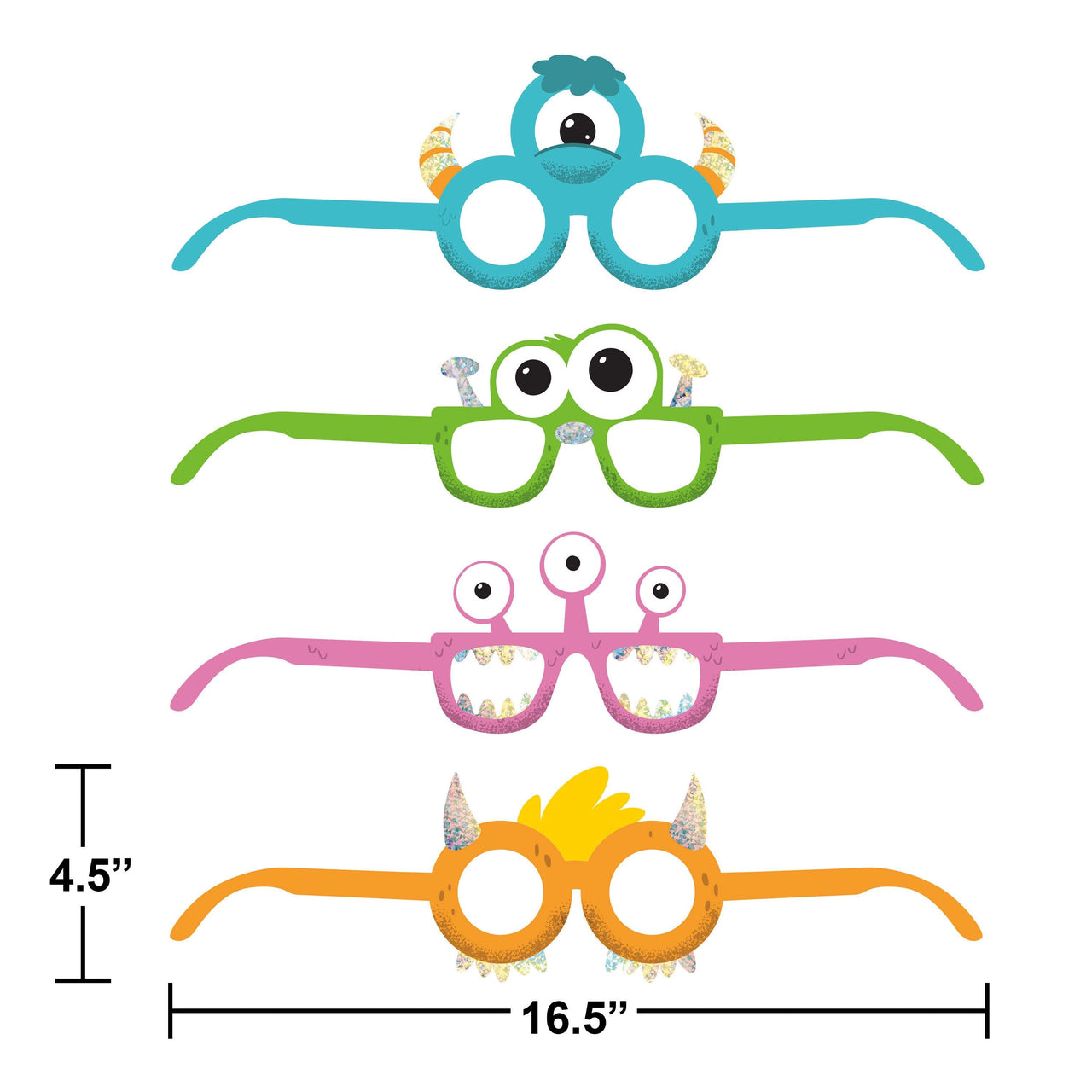 Bulk Case of Monsters Paper Glasses