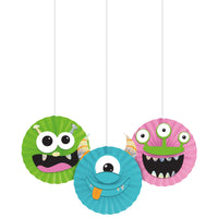 36 pc Bulk Monsters Hanging Decor w/ Stickers