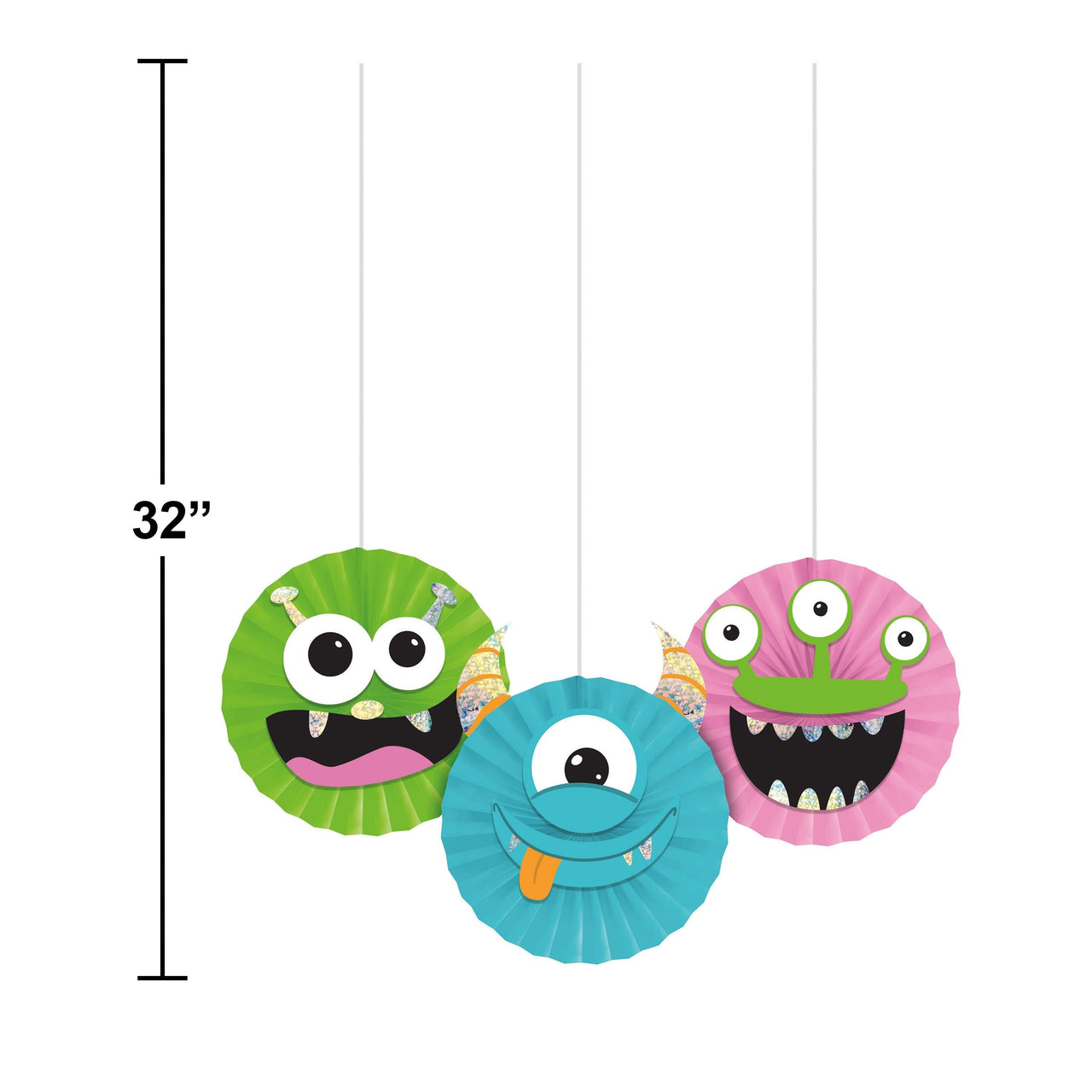 Bulk Case of Monsters Hanging Decor w/ Stickers