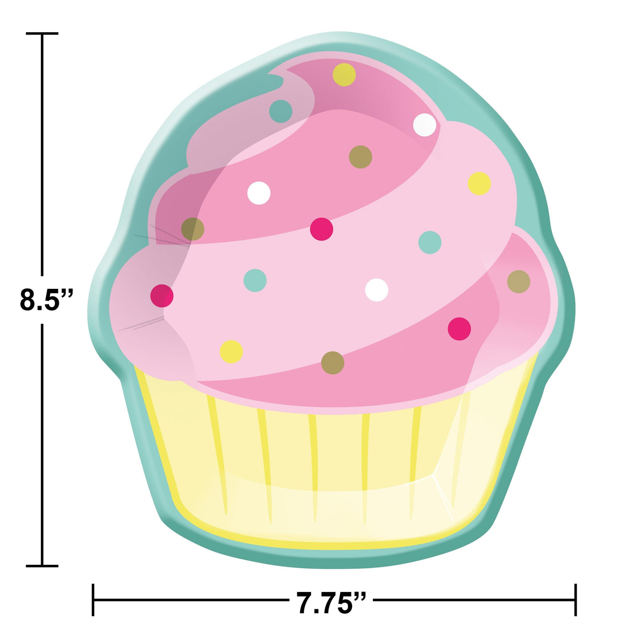 Bulk Case of Bakery Sweets Cupcake Shaped Plate