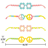 Bulk Case of Flower Power Paper Glasses