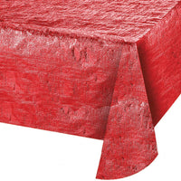 Red Metallic Tablecover, 54