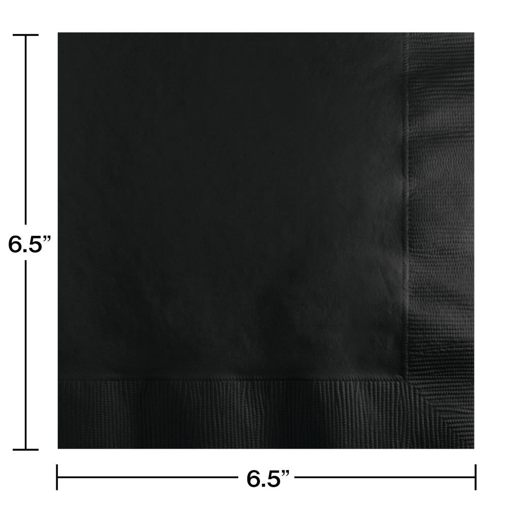 900 pc Bulk Black Velvet 2 Ply Luncheon Napkins