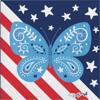 192 pc Bulk Dolly Parton Patriotic Butterflies Napkins