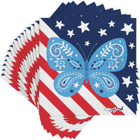 192 pc Bulk Dolly Parton Patriotic Butterflies Napkins