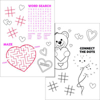300 pc Bulk Valentines Activity Sheet