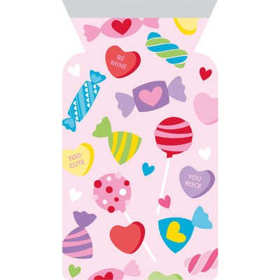 144 pc Bulk Valentine Treats Cellophane Bags with Zipper Closure