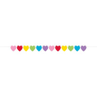 12 pc Bulk Valentine Hearts Banner with Twine