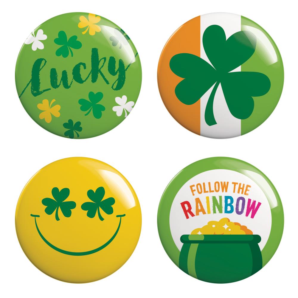48 pc Bulk St Patricks Day Wearable Buttons