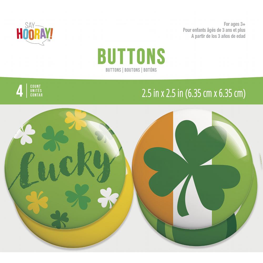 48 pc Bulk St Patricks Day Wearable Buttons