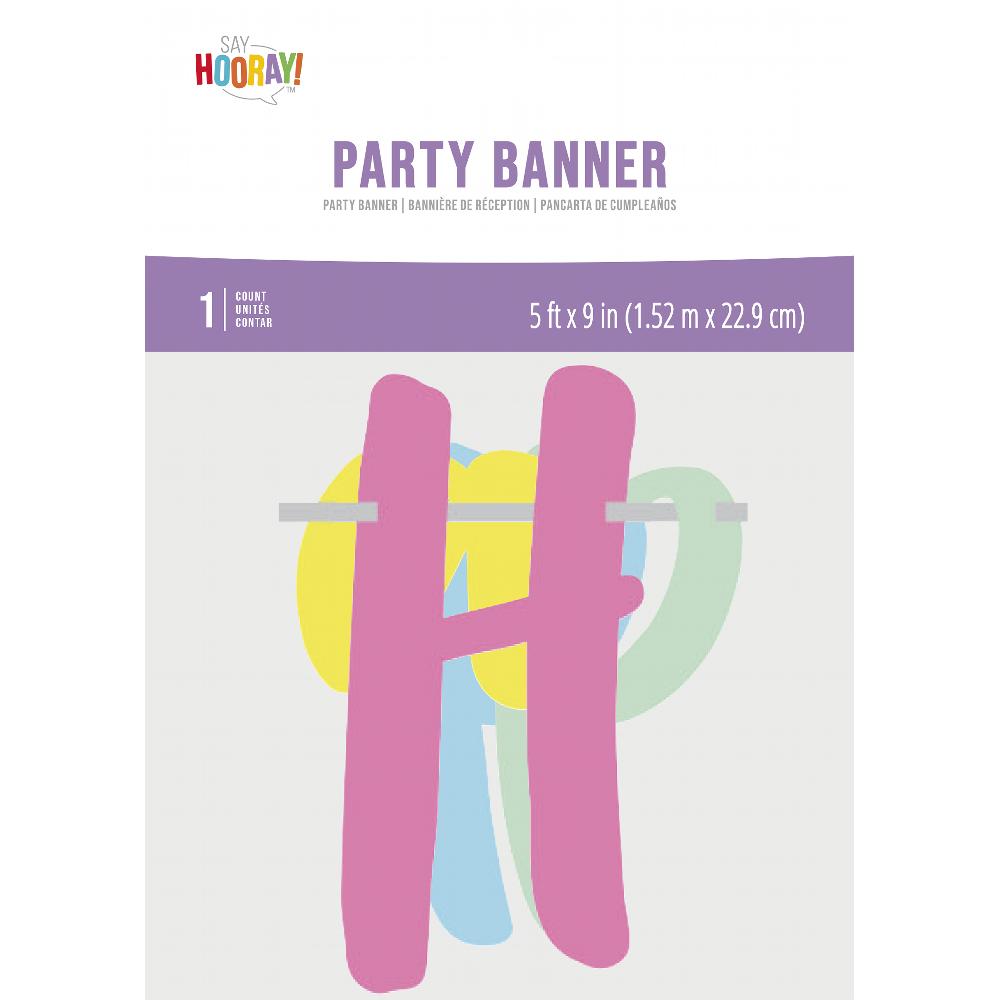 12ct Bulk "Happy Easter" Cardstock Banner w/ Tissue Tassels