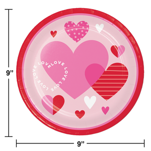 Valentine's Textures Paper Dinner Plate (8/Pkg) by Creative Converting