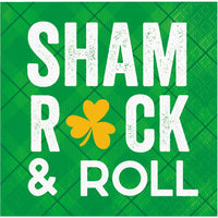 192 pc Bulk Shamrock and Roll 2 Ply Beverage Napkin
