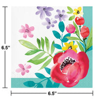 192ct Bulk Spring Poppies 2 Ply Luncheon Napkin