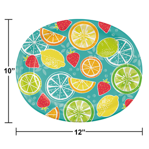 Tutti Frutti Paper Oval Platter (8/Pkg) by Creative Converting