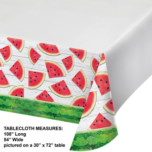 Watermelon Wow Paper Tablecover Border Print, 54" x 102" (1/Pkg) by Creative Converting