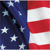 192 pc Bulk Patriotic Stars and Stripes Paper Beverage Napkins