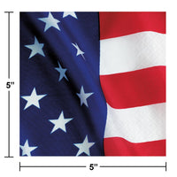 Bulk 192ct Patriotic Stars and Stripes Paper Beverage Napkins