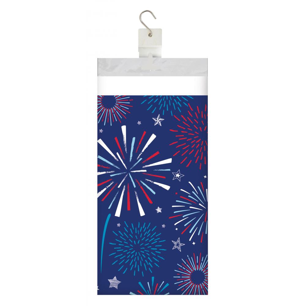 12ct Bulk Patriotic Party Paper Tablecover Border Print, 54" x 102"