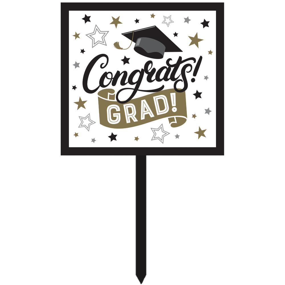 6 pc Bulk Grad Glamor Celebration Yard Sign, Party Decor