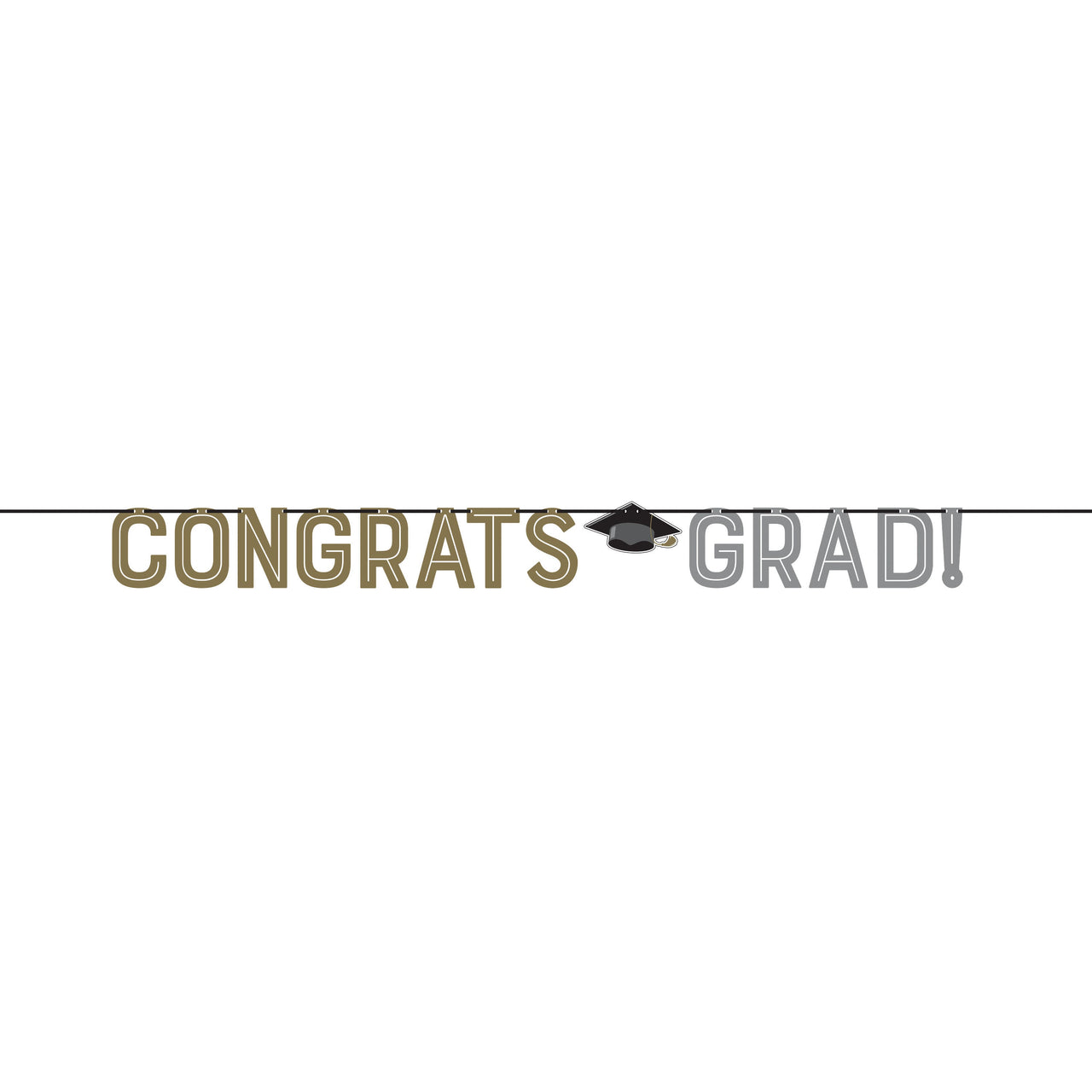 12 pc Bulk Grad Glamor Ribbon-Adorned Shaped Banner