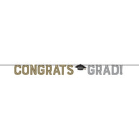 12 pc Bulk Grad Glamor Ribbon-Adorned Shaped Banner