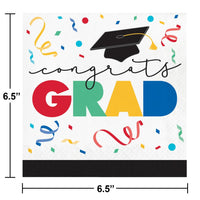 192 pc Bulk Grad Cap Toss 2 Ply Luncheon Napkin