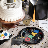 Grad Cap Toss Paper Dinner Plate (8/Pkg) by Creative Converting