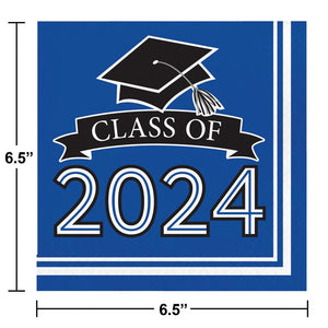 Blue Graduation Party Kit for 16 (182 Items)