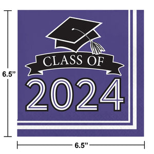 Purple Graduation Party Kit for 16 (182 Items)