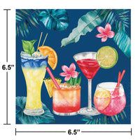 192ct Summer Breeze Paper Luncheon Napkins, Summer Theme