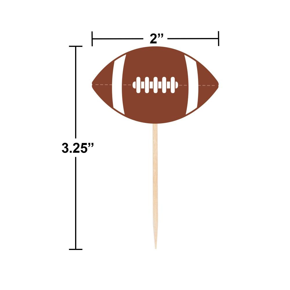 Tailgate Decor Wooden Pick Football (Case of 600) by Creative Converting