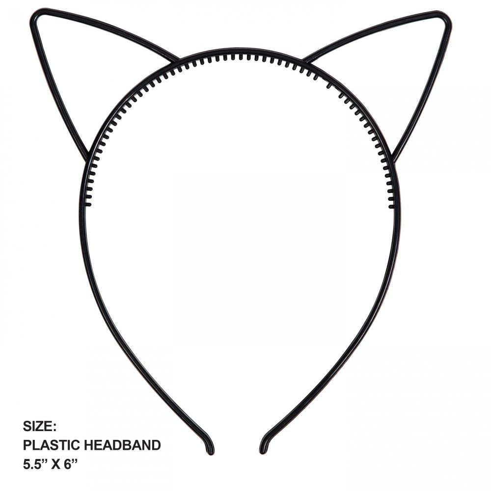 Halloween Cat Ears Plastic Headband (Case of 48) by Creative Converting